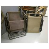 Two Folding Reclining Chairs