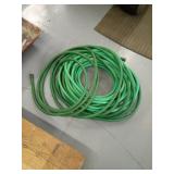 Coiled Green Garden Hose
