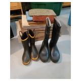 Two Pairs of Rubber Work Boots