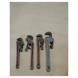 Four RIDGID Pipe Wrenches