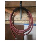 Red Garden Hose with Brass Fittings
