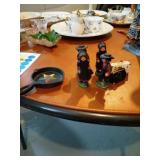 Miniature Figurines and Iron Skillet