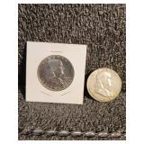 1957 and 1960 Franklin Half Dollars