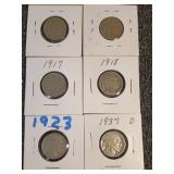 Buffalo Nickels, Mixed Dates