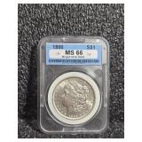 1896 Morgan Silver Dollar MS 66