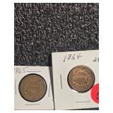 1864 and 1865 Two-Cent Coins
