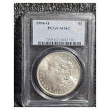 1904-O Morgan Silver Dollar, PCGS MS62