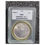 1883-O Morgan Silver Dollar MS65