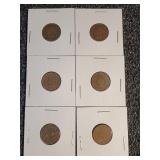 Six Indian Head Cents
