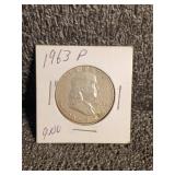 1963 P Franklin Half Dollar Coin