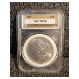 1897 Morgan Dollar NAC MS66