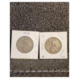 1944 & 1935 Walking Liberty Halves