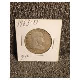 1963-D Franklin Half Dollar Coin