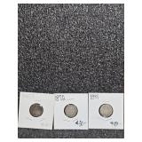 1872, 1887, 1891 Silver Coins