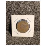 1837 Large Cent Coin in Holder
