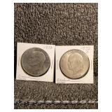 1972 Eisenhower Dollar Pair