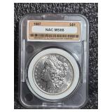 1887 Morgan Silver Dollar MS66