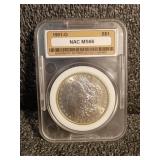 1901-O Morgan Silver Dollar NAC MS66