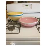 Two Large Ceramic Mixing Bowls