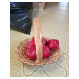 Ceramic Basket With Red Apples