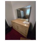 Mid-Century Mirror and Dresser Set