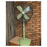 Green Metal Floor Standing Fan