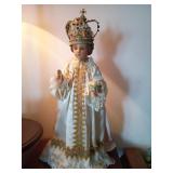 Religious Statue with Crown and Robes