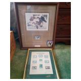 Framed Game Bird Prints and Stamps
