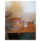 Three Cut Glass Decorative Pieces