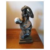 10-Inch Chimpanzee Statue with Skull