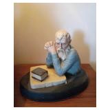 Hand-Painted Resin Figure of Man Praying