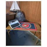 Typewriter, Sailboat, and Decor Lot