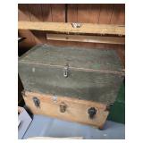 Two Wooden Storage Trunks