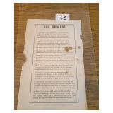 Civil War Broadside Joe Bowers