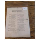 Civil War Broadside Early Rendition