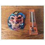 black light mask and Halloween candles