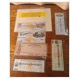 Bank checks signed by Cyrus McCormick