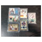 Six Baseball Jersey Cards