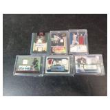 Six Autographed Jersey Cards Set