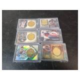 Six Baseball Medallion Cards