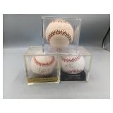 Three Signed Baseballs Without COA