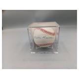 Signed Baseball in Display Case