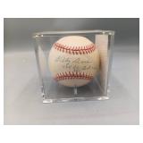 Bobby Avila Signed Baseball in Case