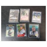 Six Signed Baseball Cards Collection