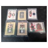 Six Baseball Jersey Cards
