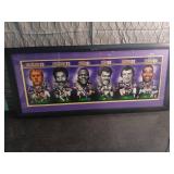 Framed Sports Memorabilia Artwork