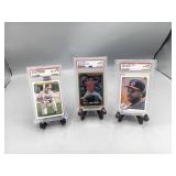 3 PSA Gem Mint 10 Baseball Cards