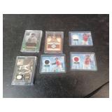 Six Baseball Jersey Memorabilia Cards
