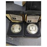 Two 1-Ounce .999 Silver Baseball Coins