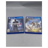 2 PS4 Video Games: Uncharted 4 & Horizon